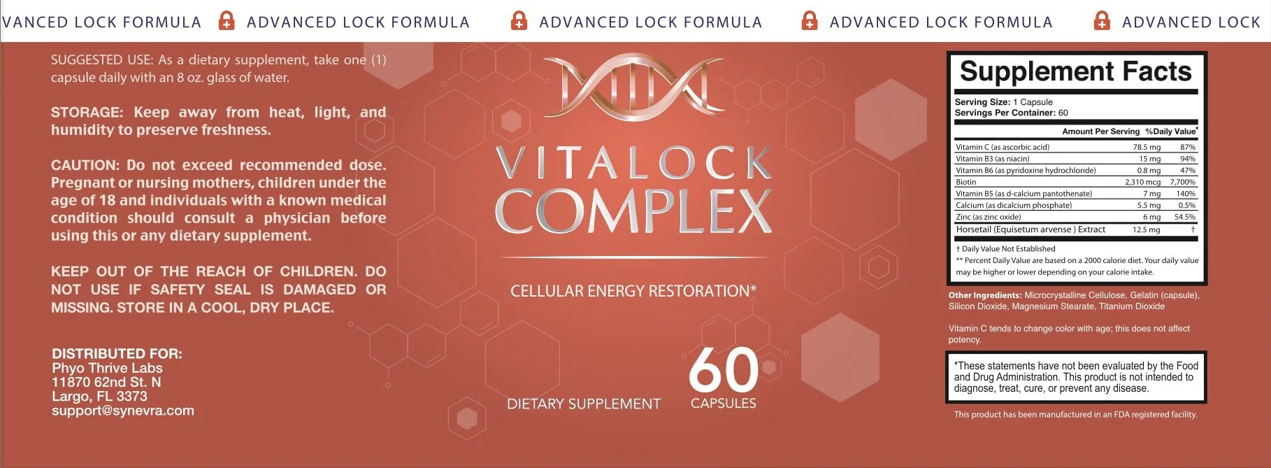 VitaLock Label
